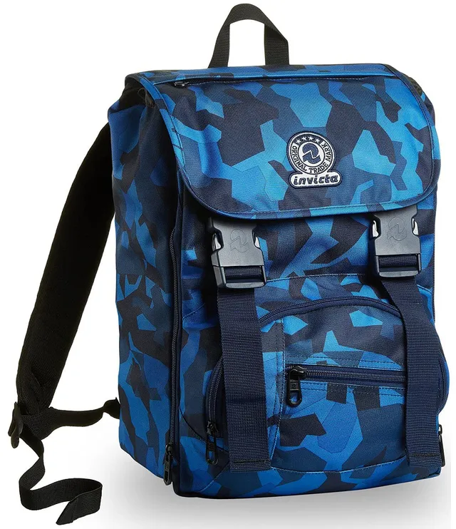 invicta-zaino-square-camo-squared-blu-19-litri-estensibile-a-28-litri image 1