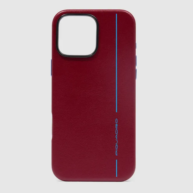piquadro-custodia-in-pelle-per-iphone-16-pro-max-6-9-rosso image 1