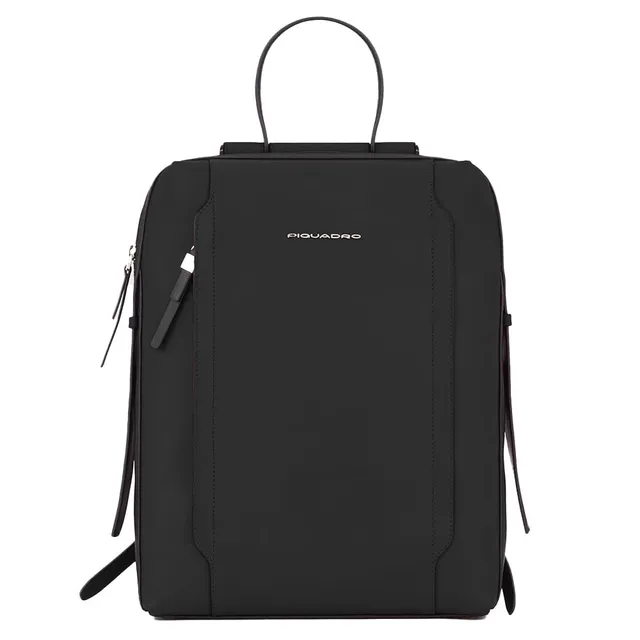 piquadro-circle-zaino-casual-36-cm-nero-con-aggancio-trolley-e-organizer-per-uso image 1