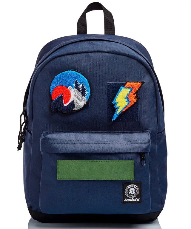 invicta-zaino-carlson-patch-time-nero-monoscomparto-con-tasca-porta-laptop-27l-p image 1