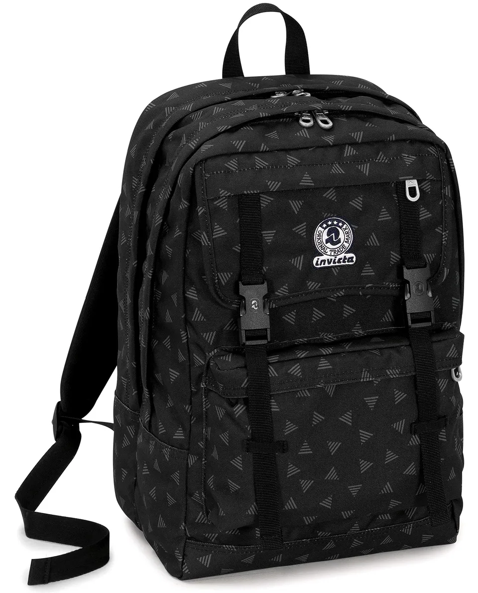 invicta-zaino-duffy-triangle-nero-30-l-doppio-scomparto-porta-laptop-fino-a-15-s image 1