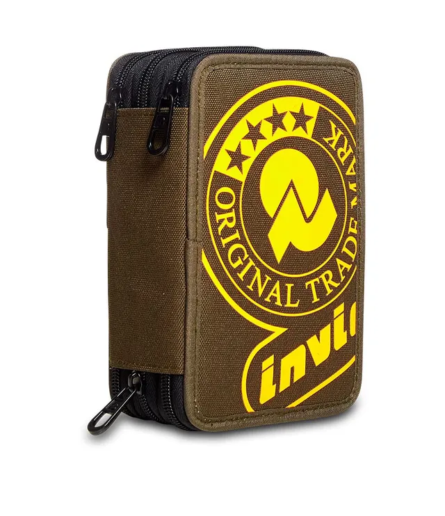 invicta-astuccio-scuola-3-zip-verde-militare-con-materiale-incluso image 1