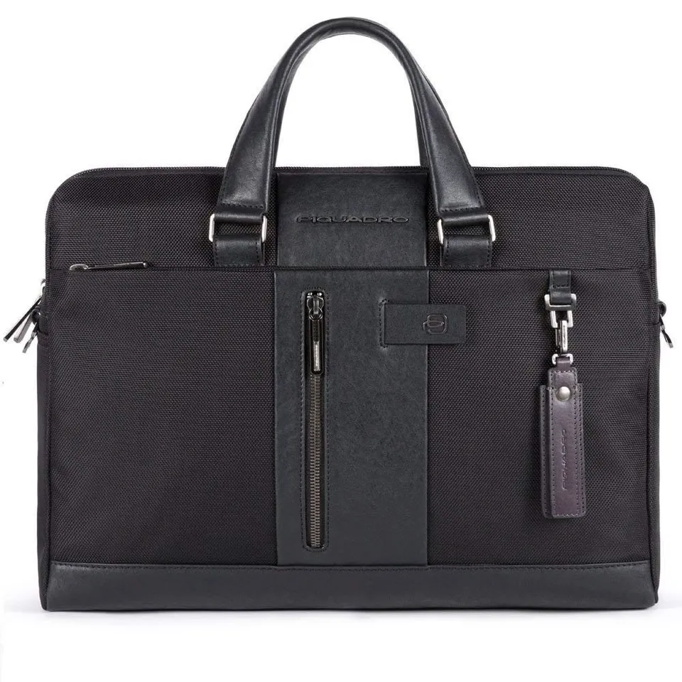 piquadro-borsa-da-lavoro-porta-pc-15-6-in-pelle-e-tessuto-uomo image 1