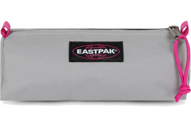 eastpak-benchmark-astuccio-singolo-kontrast-grey-pink-capiente-zip-compatta image 1