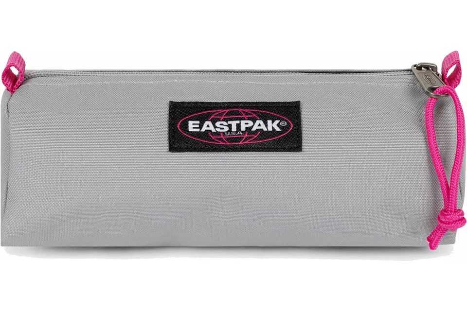 eastpak-benchmark-astuccio-singolo-kontrast-grey-pink-capiente-zip-compatta image 1