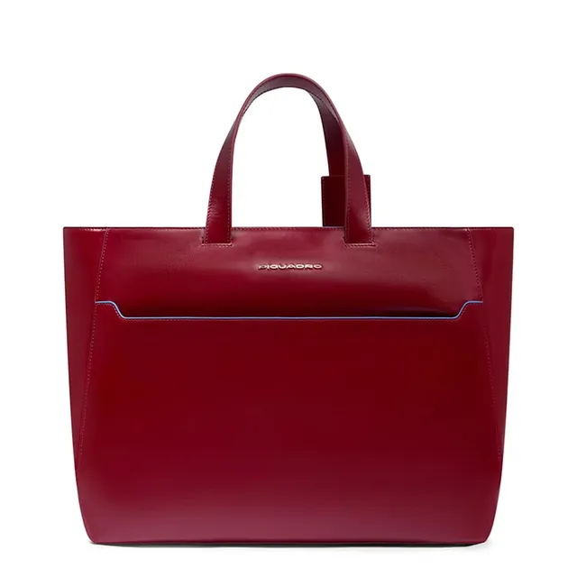 piquadro-tote-bag-in-pelle-donna-linea-blue-square-con-porta-pc-e-scomparto-ipad image 1
