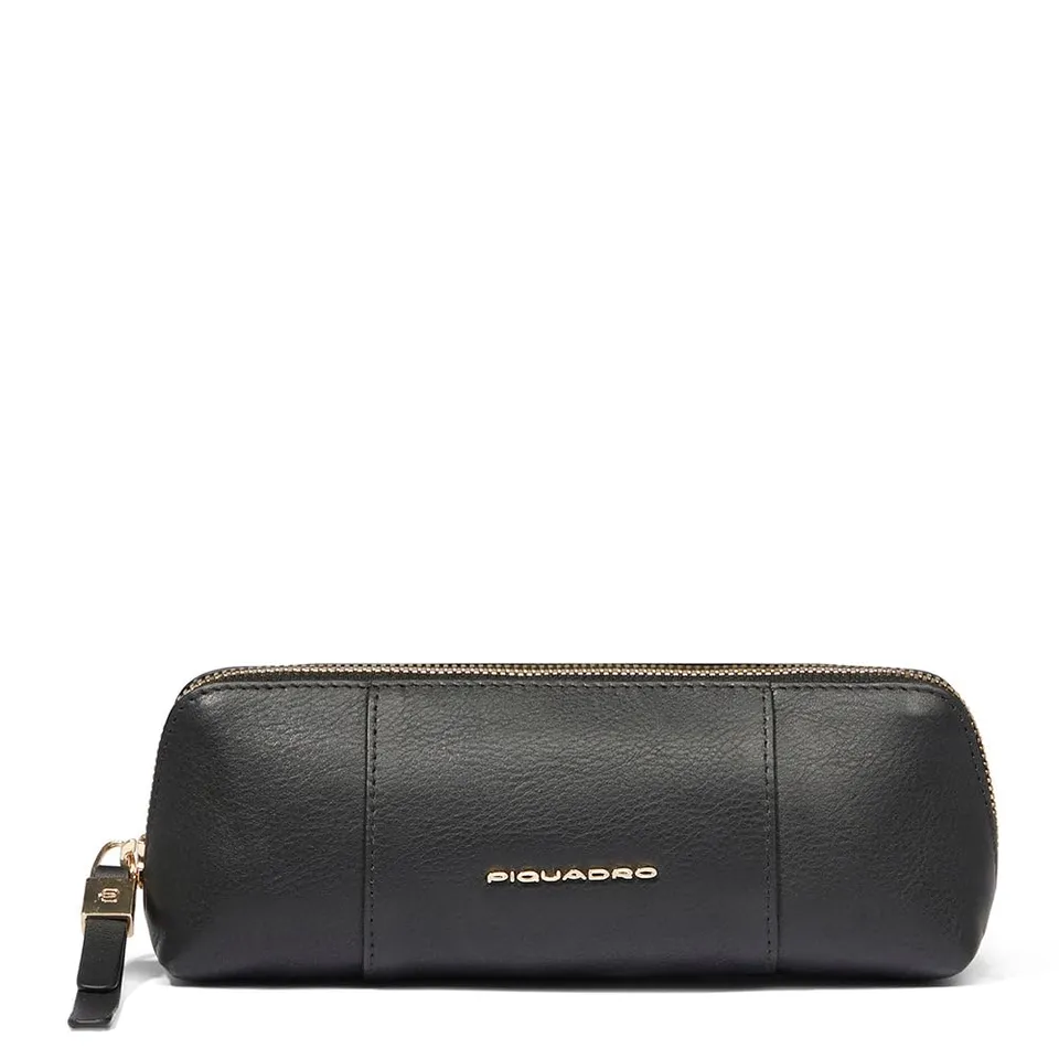 piquadro-astuccio-portapenne-in-pelle-foderato-linea-circle-nero-unisex image 1