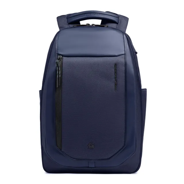 piquadro-zaino-da-viaggio-porta-pc-14-in-tessuto-riciclato-con-usb-e-protezione- image 1