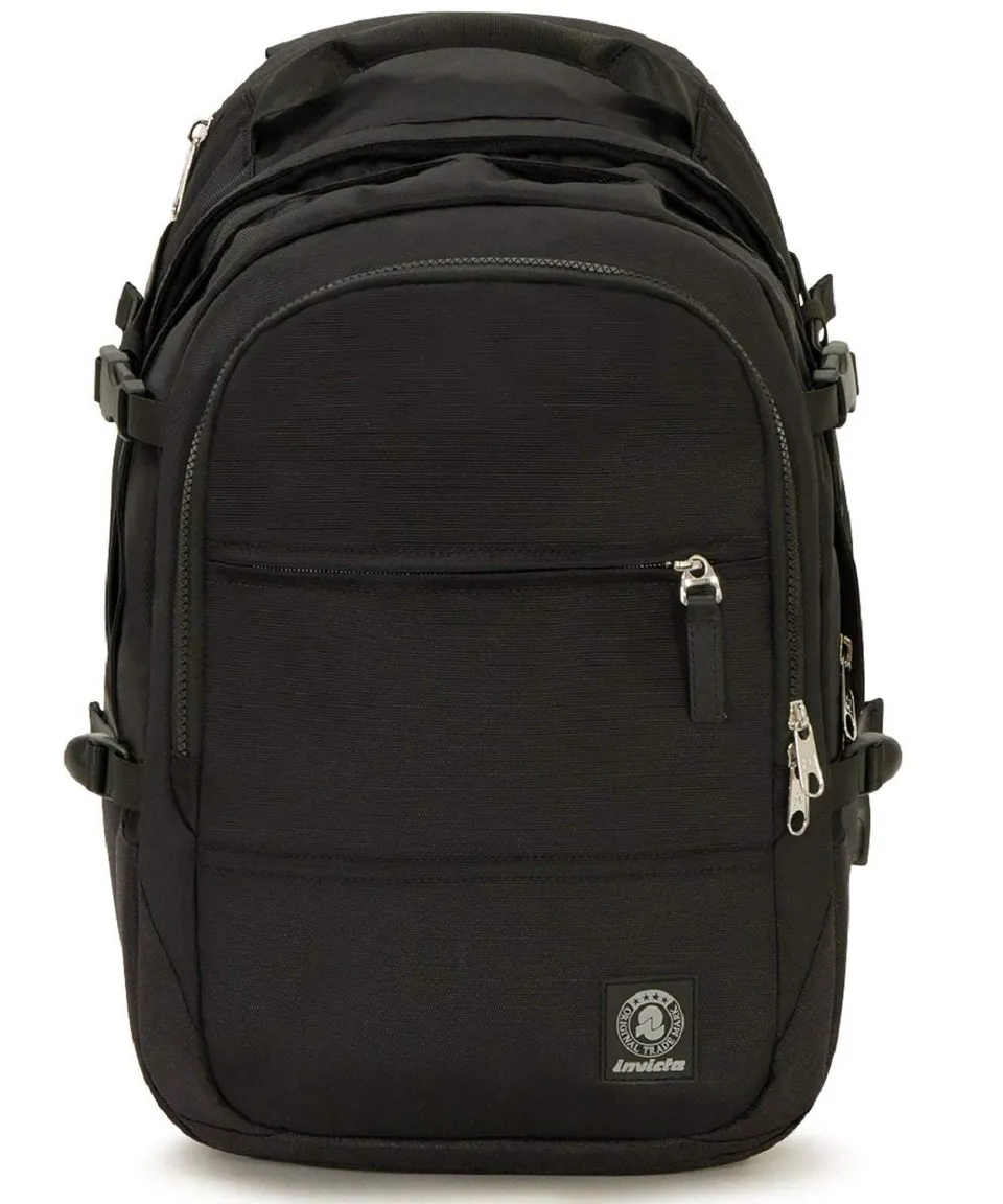 invicta-zaino-business-grigio-27l-con-porta-laptop-adattatore-usb-e-power-bank-i image 1