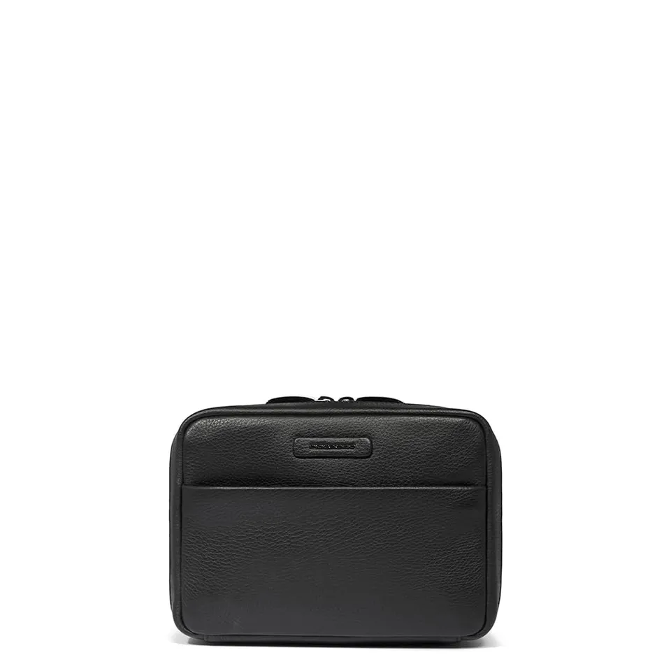 piquadro-pochette-porta-cavi-da-viaggio-in-pelle-modus-nero image 1