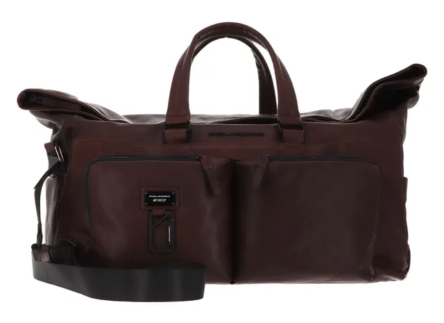 piquadro-borsone-weekender-in-pelle-unisex-testa-di-moro image 1