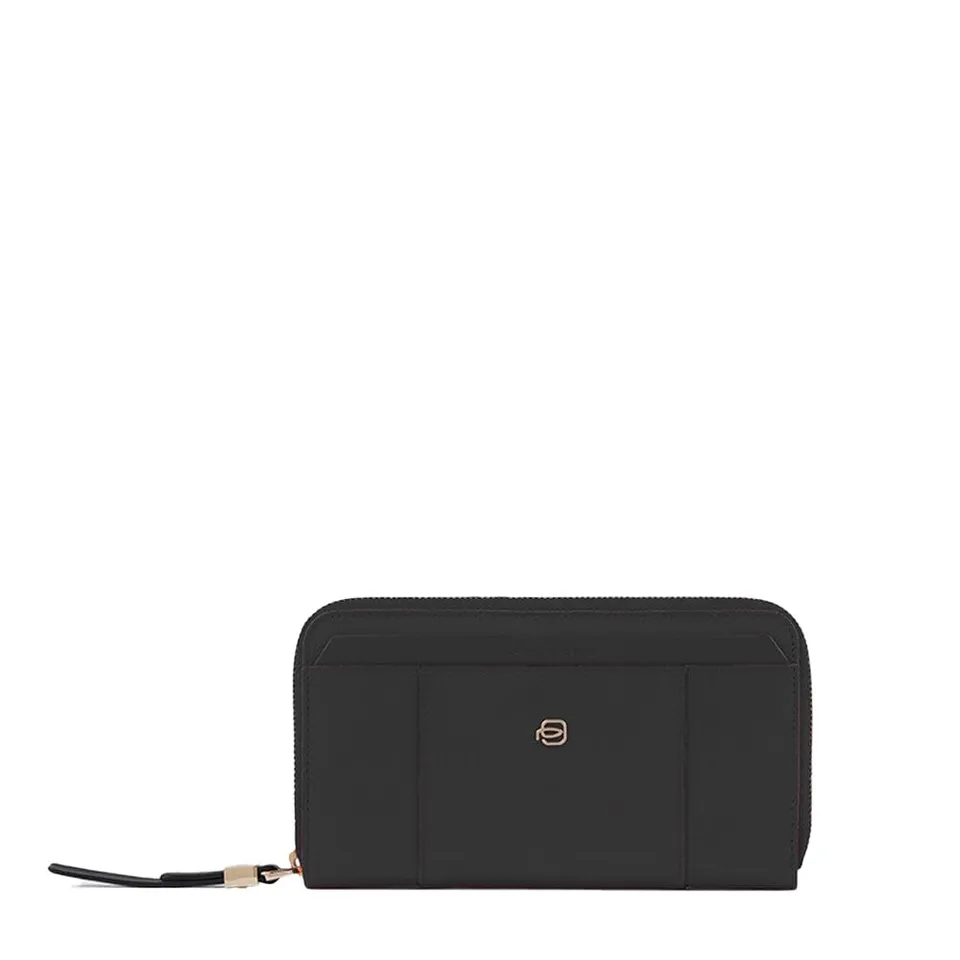 piquadro-circle-porta-carte-di-credito-in-pelle-19-cm-donna image 1