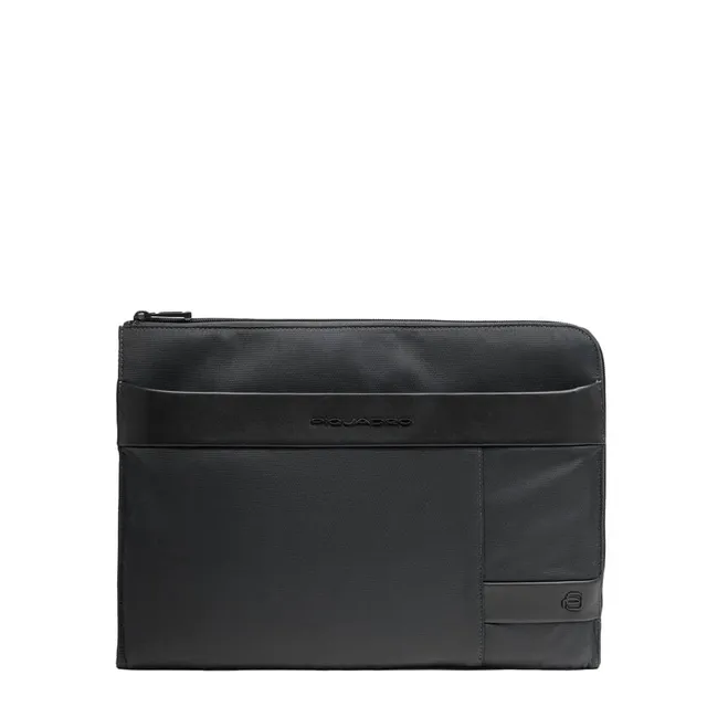 piquadro-custodia-porta-pc-13-3-in-pelle-e-tessuto-nero-con-manici-a-scomparsa-r image 1