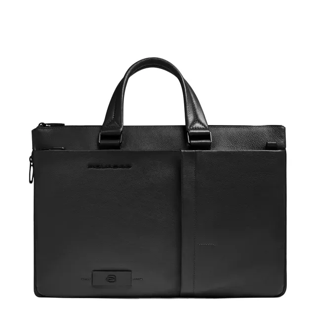 piquadro-borsa-lavoro-compatta-porta-pc-15-6-in-pelle-uomo-nero image 1
