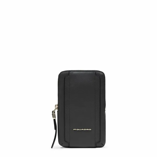 piquadro-porta-telefono-collo-in-pelle-rfid-circle-donna-nero image 1