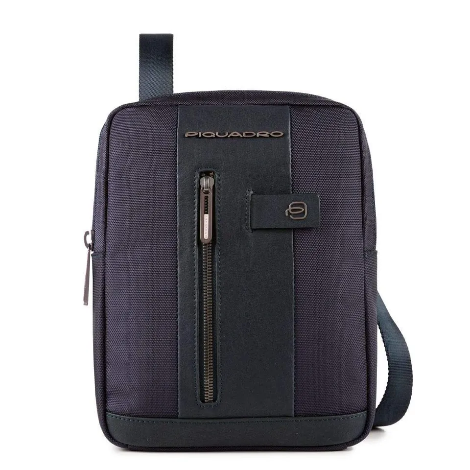 piquadro-borsello-compatto-uomo-in-pelle-e-tessuto-riciclato-porta-ipad-e-airpod image 1