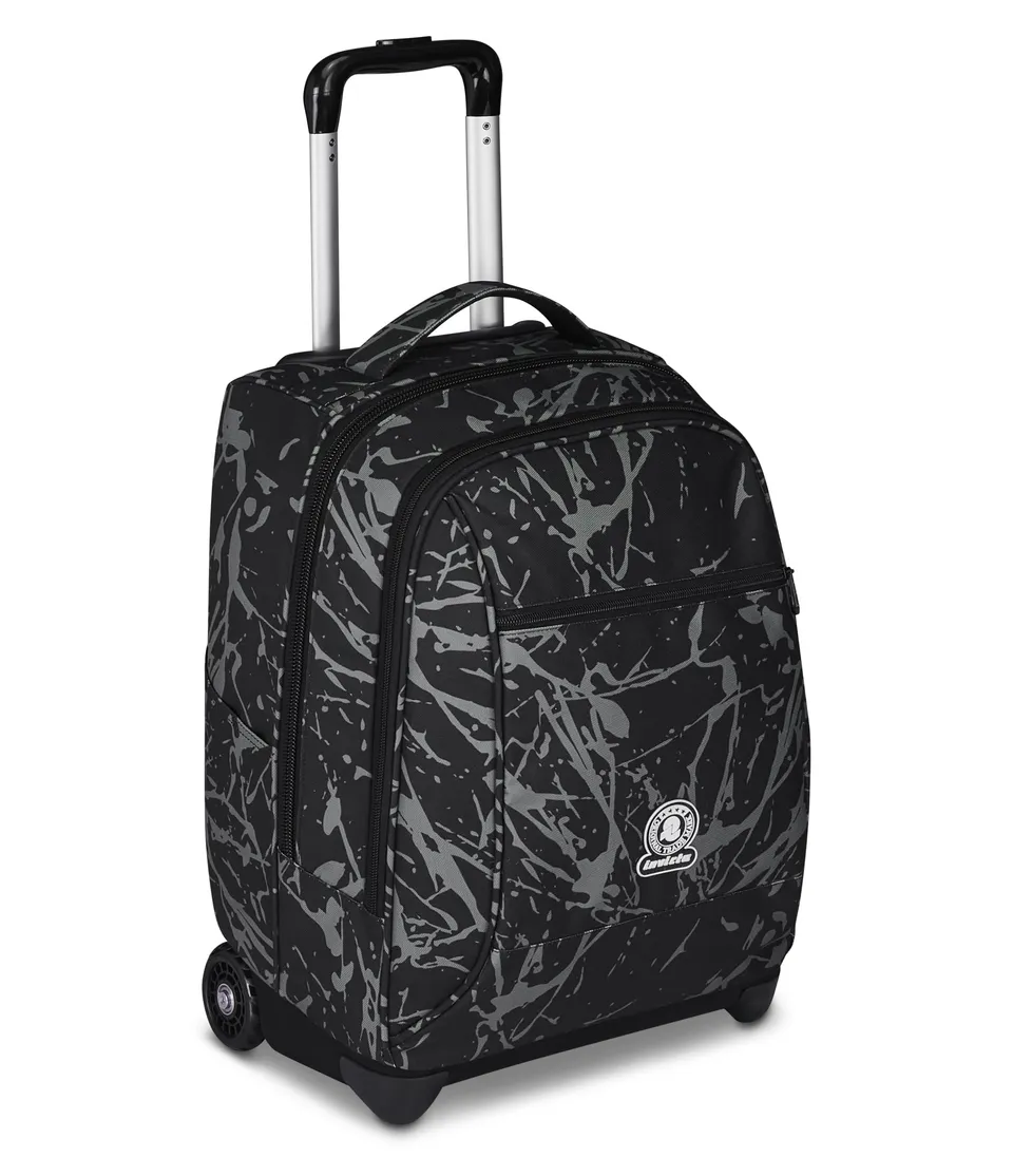 invicta-trolley-scuola-fisso-new-benin-fantasy-grigio-2-in-1-trolley-e-zaino image 1