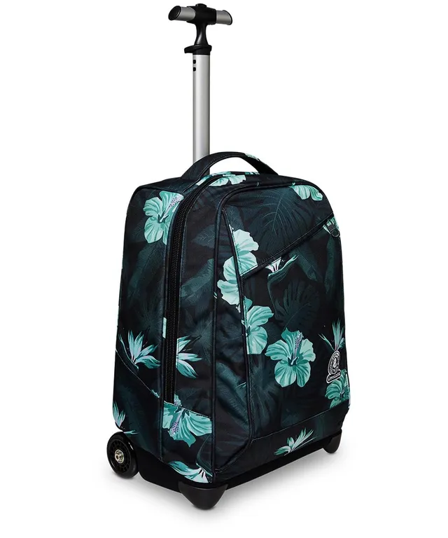 invicta-trolley-scuola-fantasy-hibiscus-2-in-1-con-spallacci-per-uso-zaino-azzur image 1