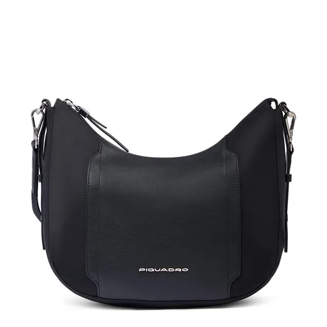 piquadro-circle-borsa-a-tracolla-donna-porta-ipad-mini-in-pelle-e-tessuto-ricicl image 1