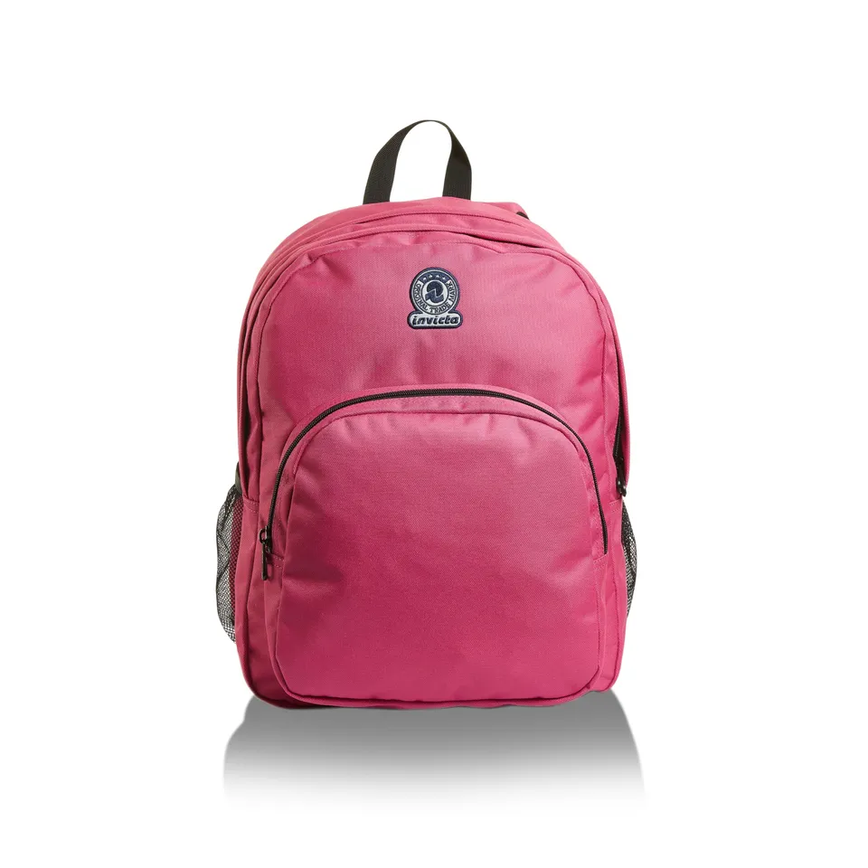 invicta-zaino-benin-m-doppio-scomparto-tasca-porta-pc-rosa-per-scuola-e-tempo-li image 1