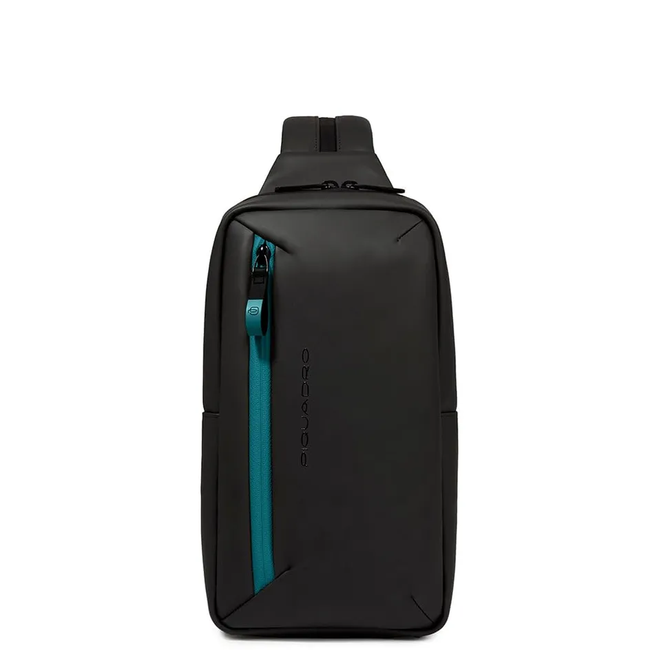 piquadro-borsa-monospalla-in-tessuto-nero-unisex-con-cinturino-ergonomico-e-vani image 1