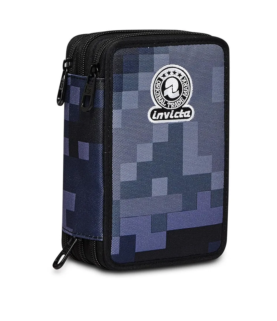 invicta-astuccio-3-zip-fantasy-pixel-camo-blue-44-pezzi-poliestere-riciclato image 1