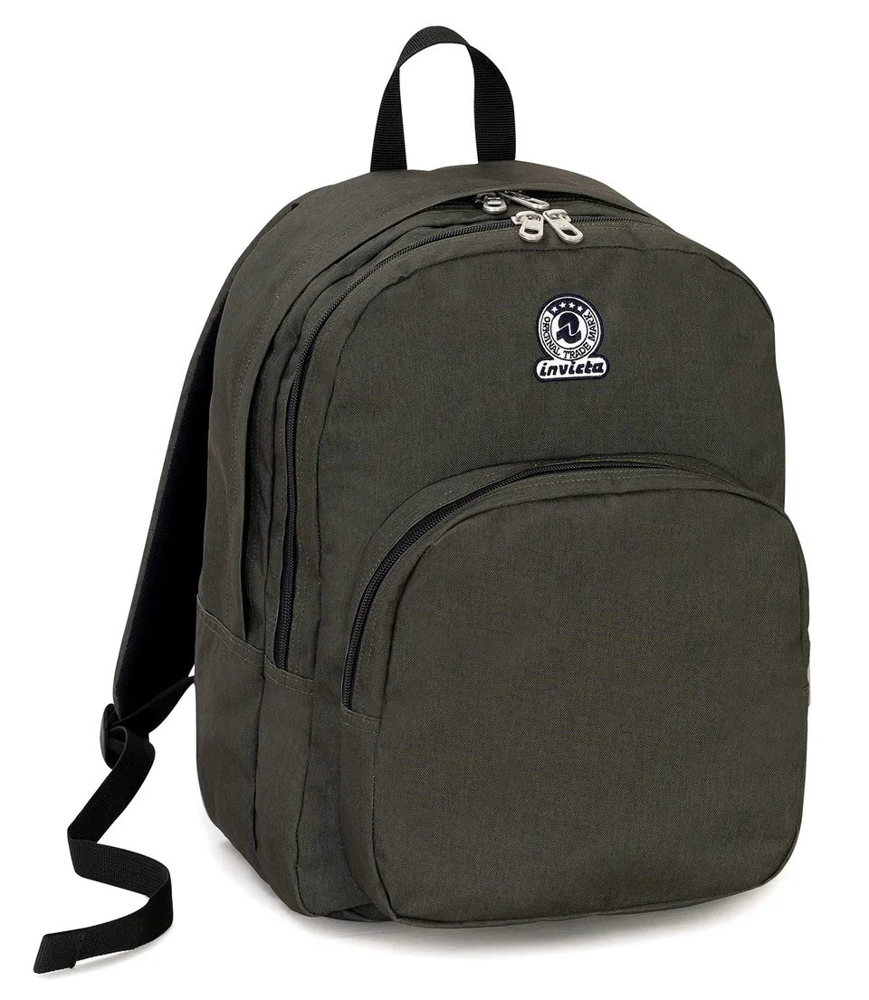 invicta-zaino-benin-m-eco-verde-28-litri-doppio-scomparto-tasca-porta-laptop-fin image 1