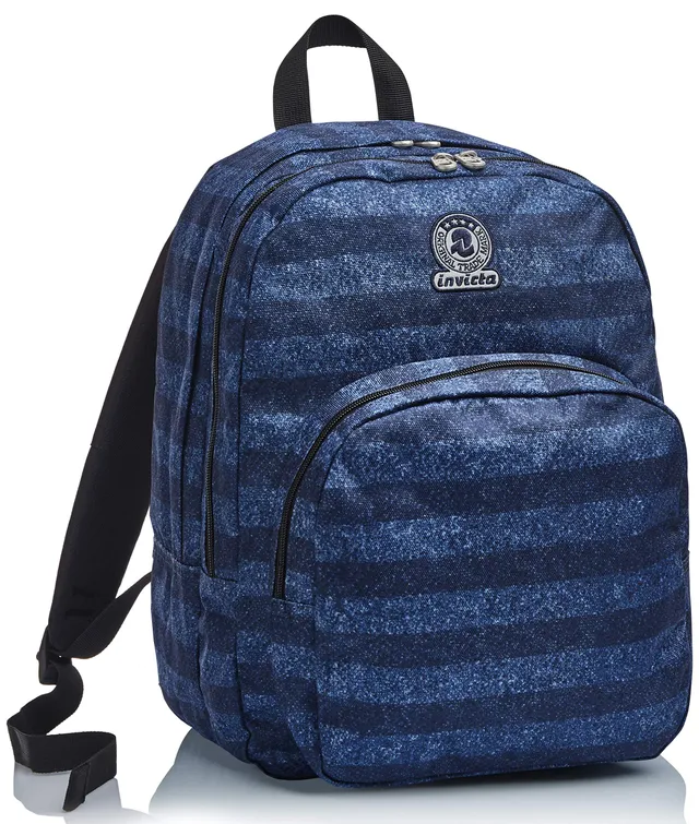 invicta-zaino-benin-m-doppio-scomparto-blu-con-tasca-portapc-per-scuola-e-tempo- image 1