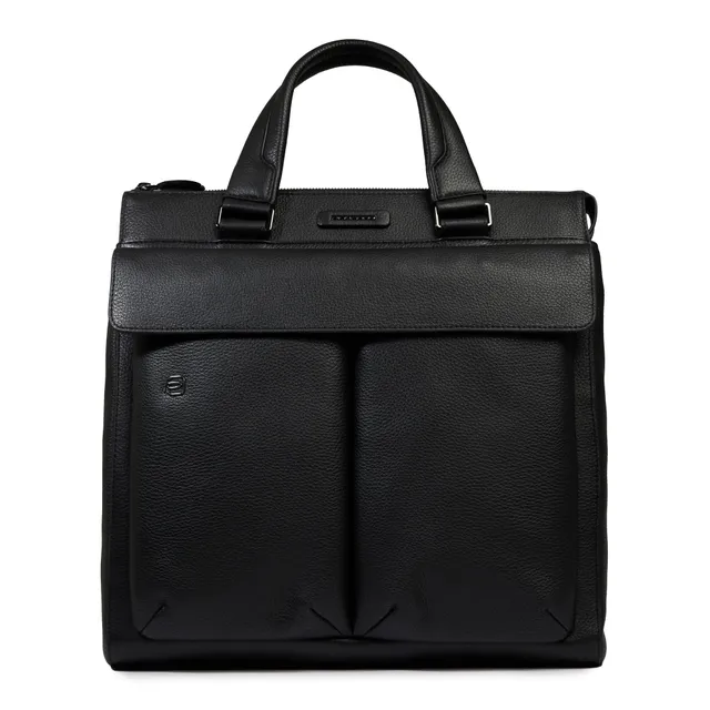 piquadro-tote-bag-uomo-per-pc-13-3-in-pelle-con-protezione-antiurto-e-tasca-airt image 1