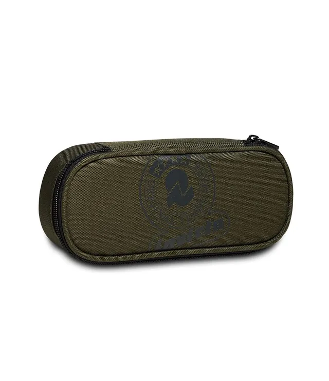 invicta-portapenne-scuola-round-plus-verde-militare-astuccio-ovale-con-elastici- image 1