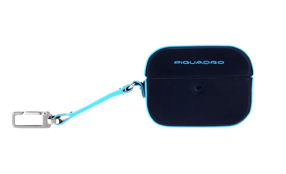 piquadro-blue-square-custodia-auricolari-in-pelle-blu-notte-con-moschettone image 1