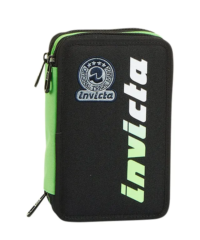 invicta-astuccio-3-zip-kupang-nero-verde-triplo-scomparto-37-pezzi image 1