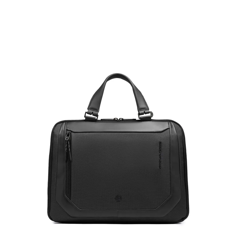 piquadro-borsa-da-lavoro-uomo-espandibile-in-pelle-e-tessuto-per-pc-14 image 1