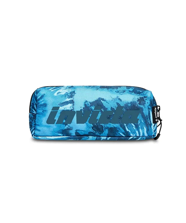 invicta-portapenne-square-fantasia-azzurro-astuccio-scuola-e-lavoro-in-poliester image 1