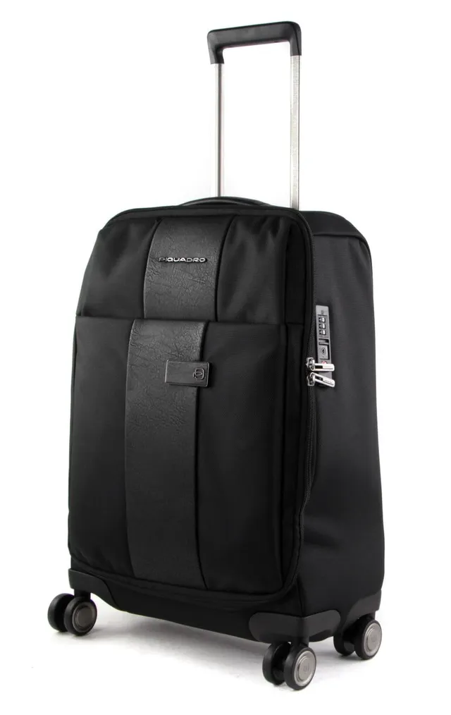 piquadro-trolley-da-cabina-4-ruote-salvaspazio-in-nylon-riciclato-con-tsa-lock-l image 1