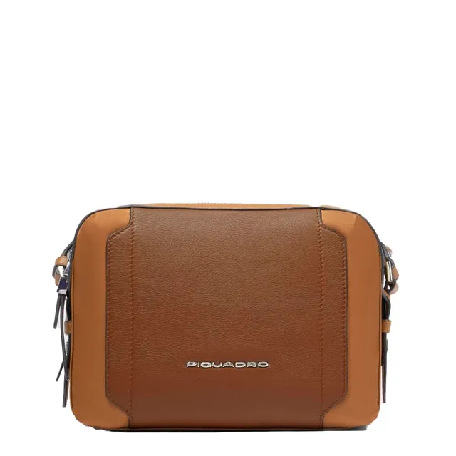 piquadro-borsa-a-tracolla-donna-linea-circle-in-pelle-e-tessuto-riciclato-due-sc image 1