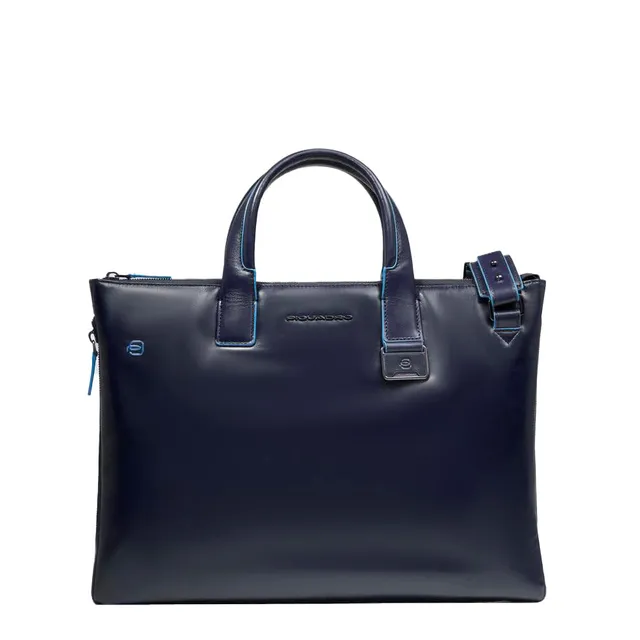 piquadro-square-cartella-42-cm-pelle-blu image 1