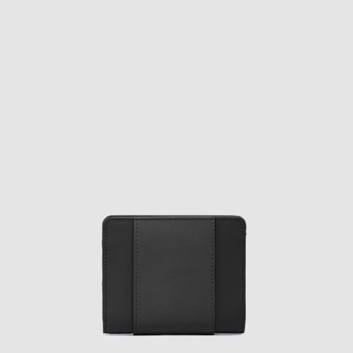 piquadro-portafoglio-donna-piccolo-in-pelle-e-tessuto-nero image 8