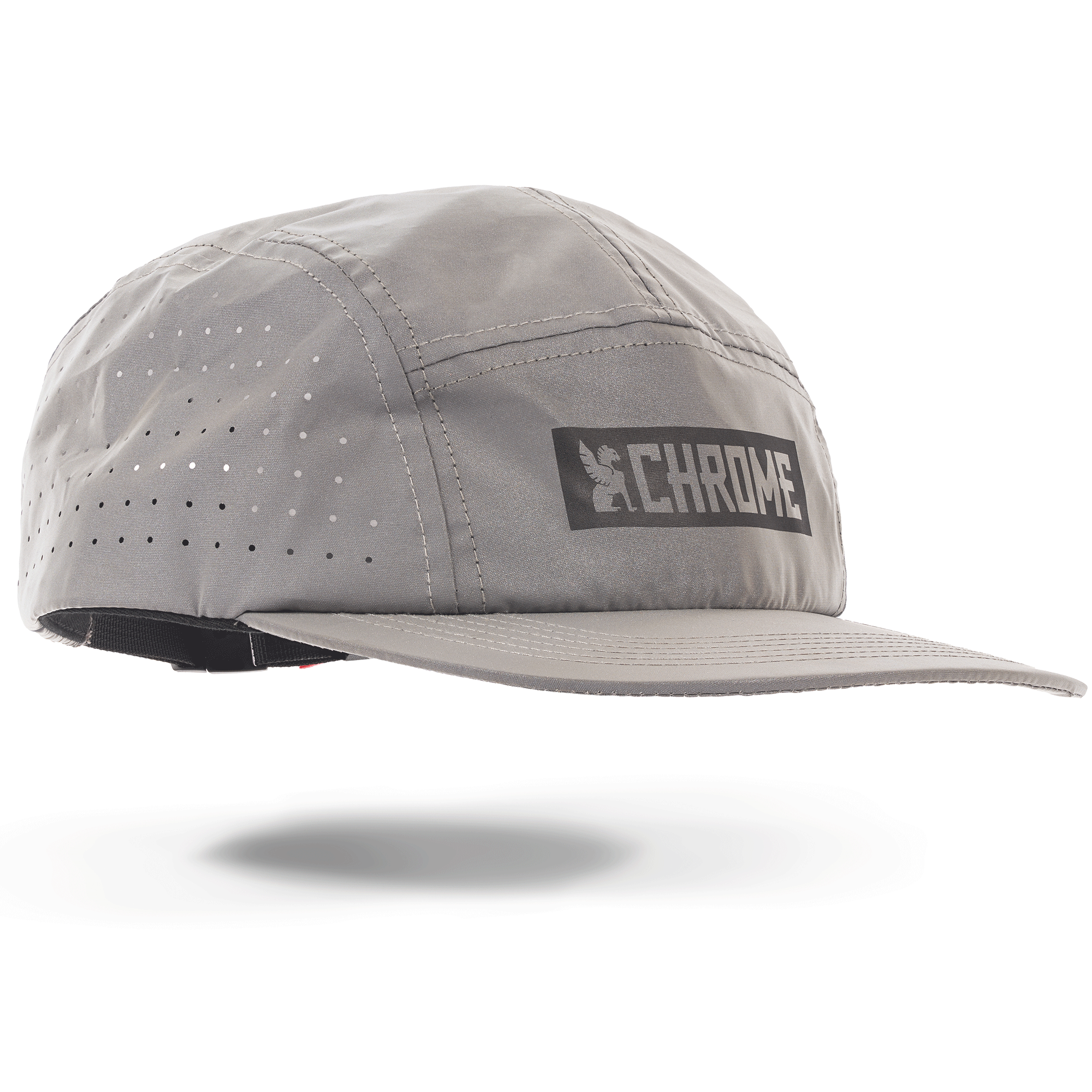 chrome-industries-5-panel-hat-cappello-leggero-a-5-teli-riflettente-o-nero image 2