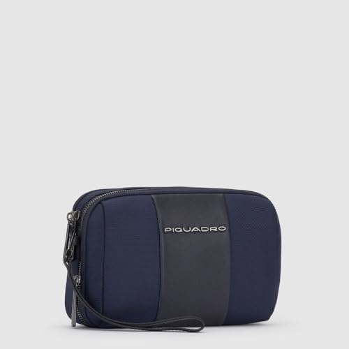 piquadro-pochette-3-scomparti-portacarte-blu-tessuto-riciclato image 8