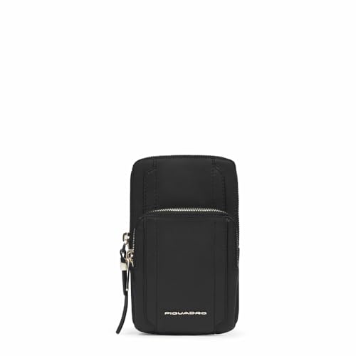 piquadro-porta-telefono-da-collo-in-pelle-nero-donna image 6