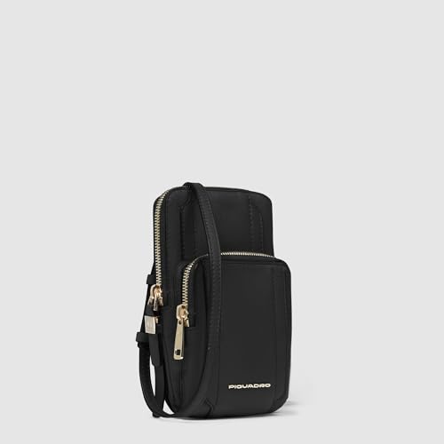 piquadro-porta-telefono-da-collo-in-pelle-nero-donna image 7