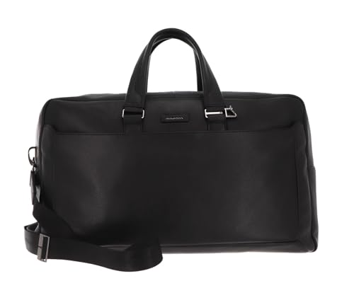 piquadro-borsone-da-viaggio-in-pelle-porta-scarpe-50l-nero-con-vano-calzature image 7