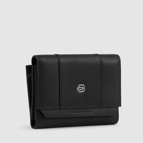 piquadro-portafoglio-porta-monete-rfid-in-pelle-per-donna-nero image 8