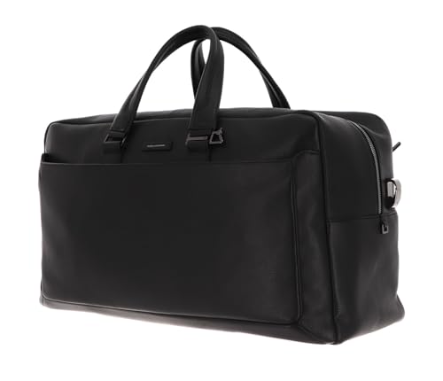 piquadro-borsone-da-viaggio-in-pelle-porta-scarpe-50l-nero-con-vano-calzature image 8
