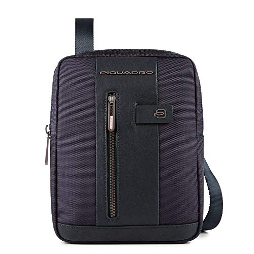 piquadro-borsello-compatto-uomo-in-pelle-e-tessuto-riciclato-porta-ipad-e-airpod image 7