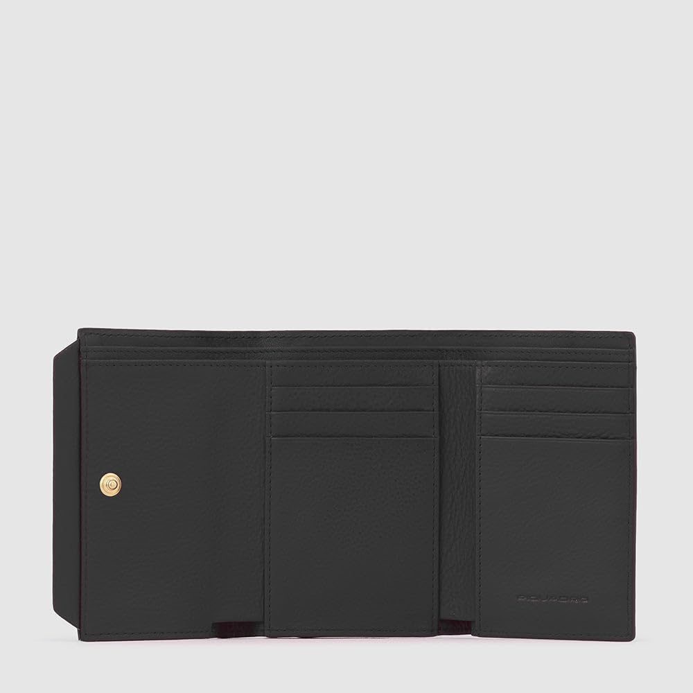 piquadro-portafoglio-porta-monete-rfid-in-pelle-per-donna-nero image 4