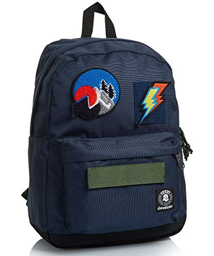 invicta-zaino-carlson-patch-time-nero-monoscomparto-con-tasca-porta-laptop-27l-p image 8
