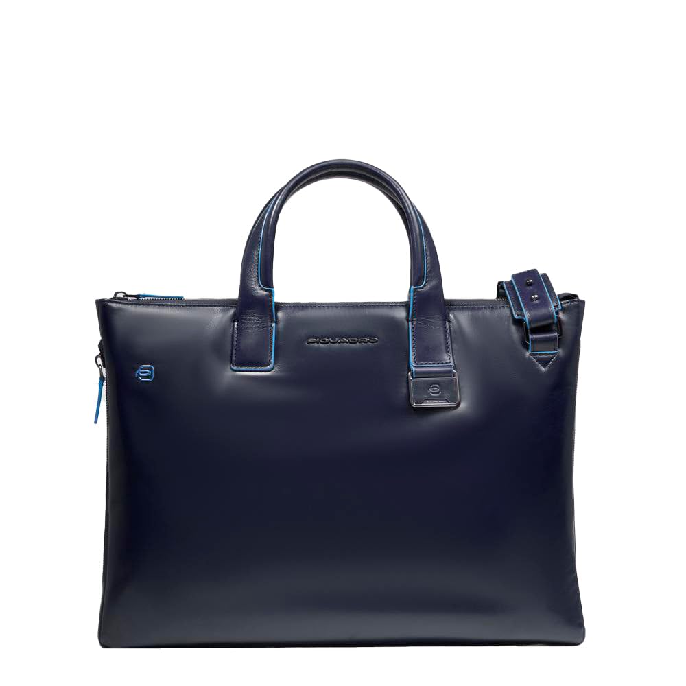 piquadro-square-cartella-42-cm-pelle-blu image 1