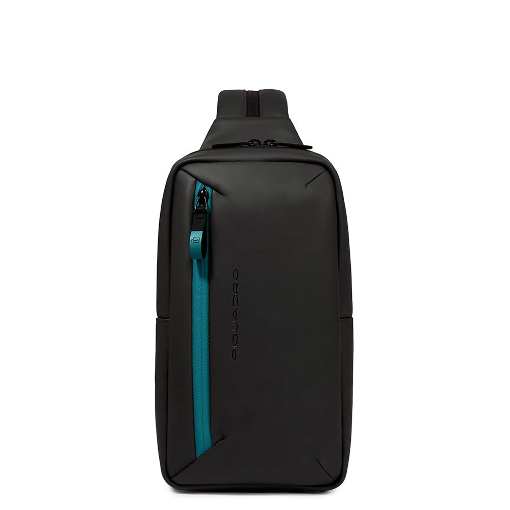 piquadro-borsa-monospalla-in-tessuto-nero-unisex-con-cinturino-ergonomico-e-vani image 1
